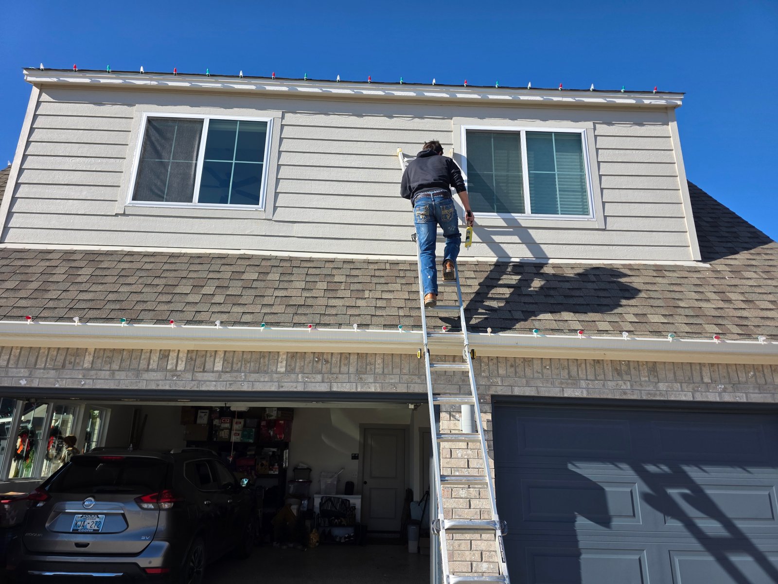 New construction window leak in Tulsa caused by improper caulking and missing flashing behind exterior trim