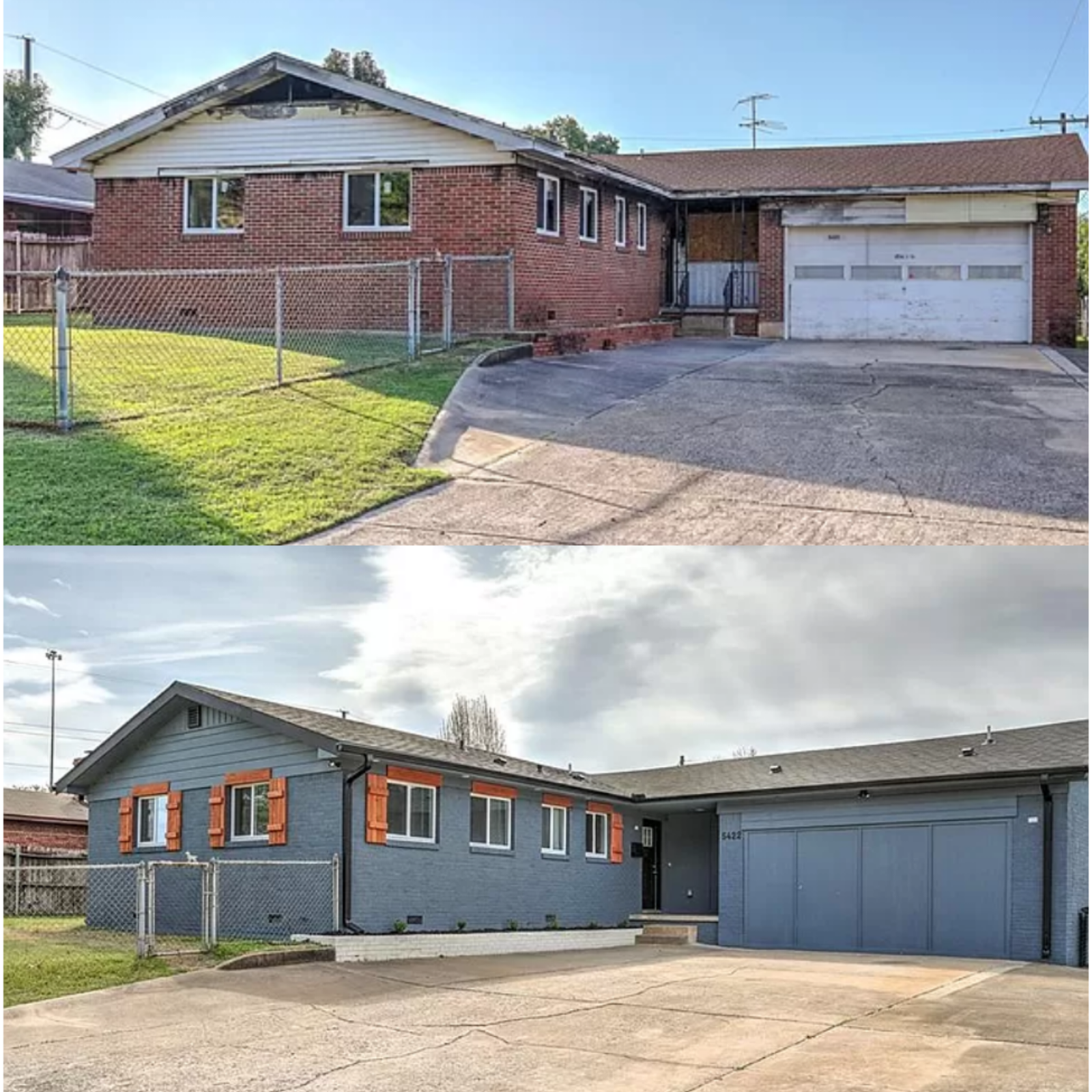 Before and after project collage 1